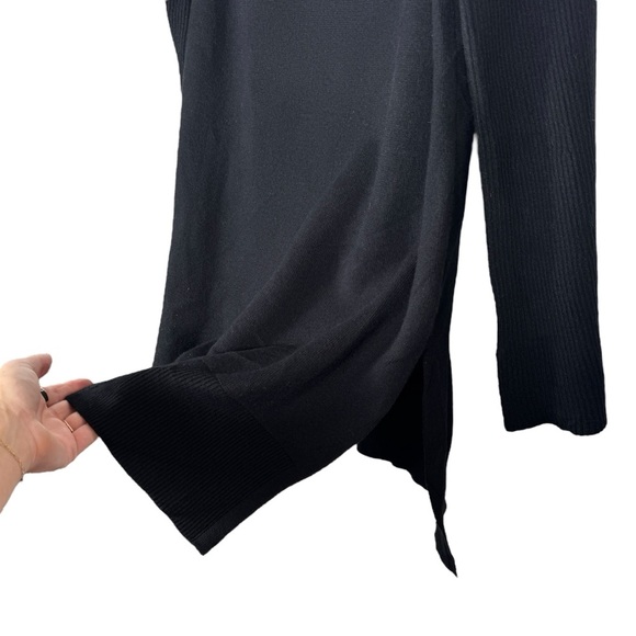 Anthropologie Black Elise Ribbed Tunic Sweater, Size M - Picture 8 of 11